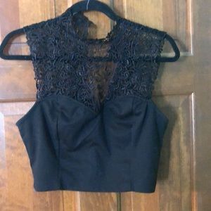 Black crop top